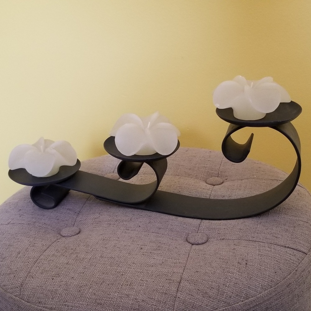 Candelabra with flower candles